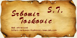 Srbomir Tošković vizit kartica